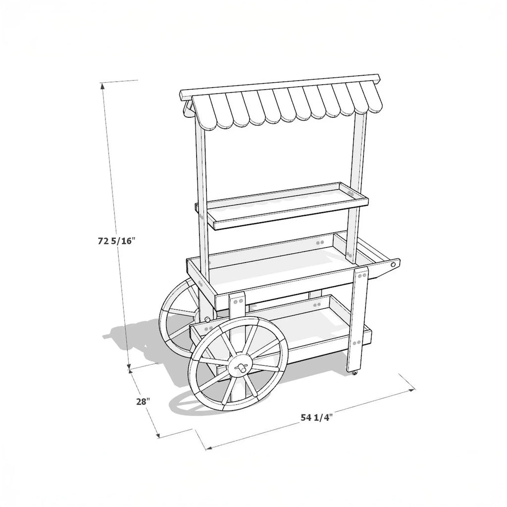 Printed DIY Event Cart Building Plans