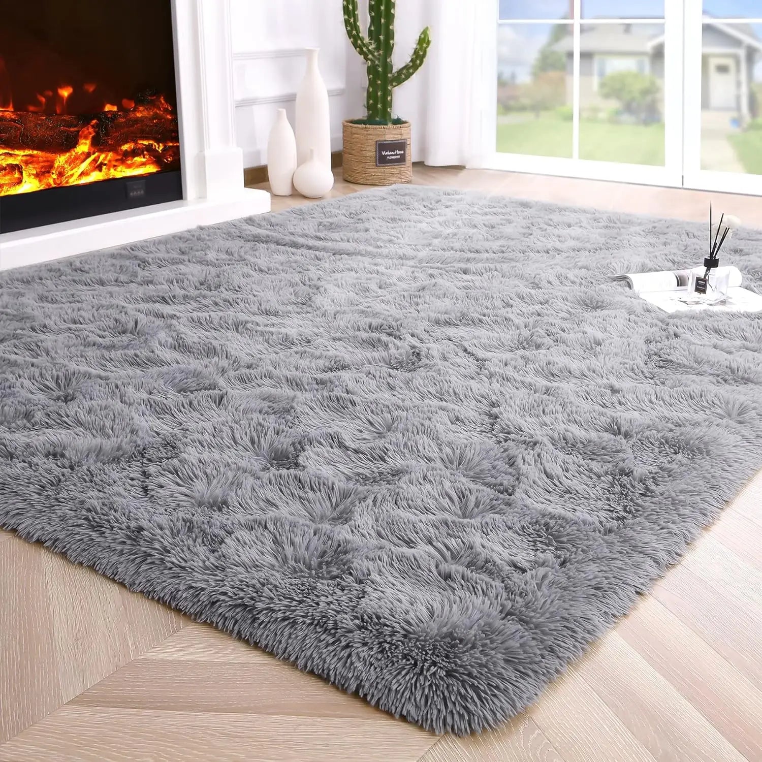 Fuzzy Non-Slip Area Rug for Multiple Rooms