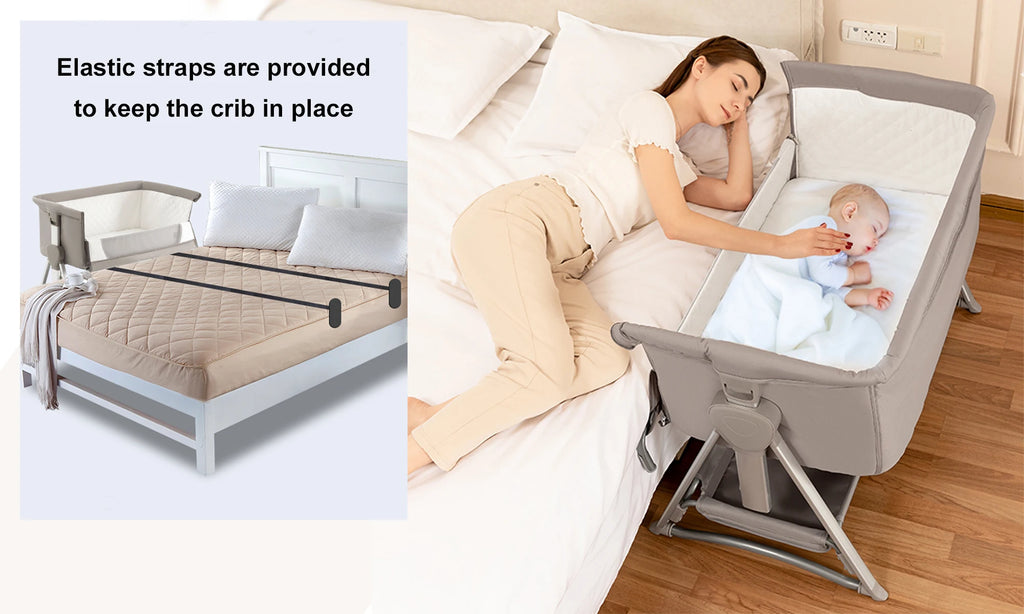 Rocking Baby Portable Folding Bedside Crib with Free Shipping for ages  0 - 6 months.