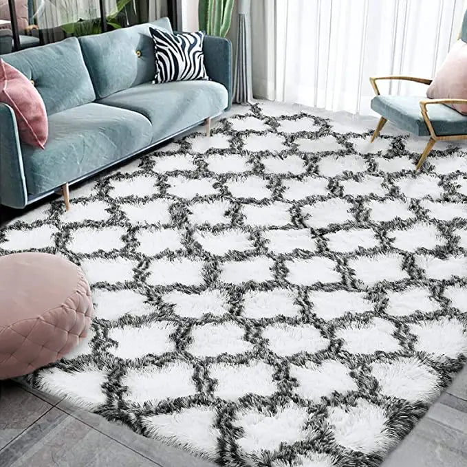 Large Super Soft Shag Non-Slip Area Rug for Bedroom or Nurery