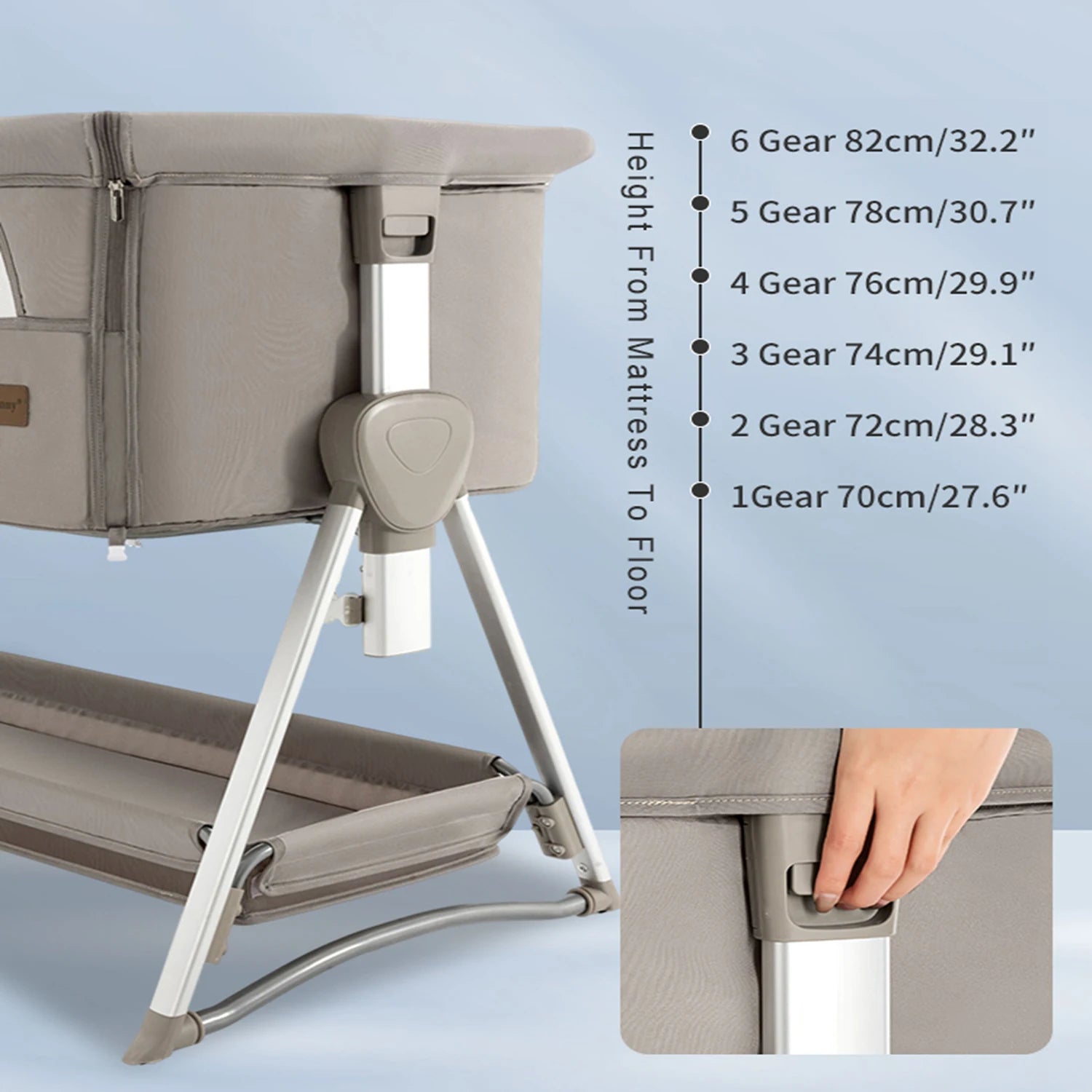 Rocking Baby Portable Folding Bedside Crib with Free Shipping for ages  0 - 6 months.