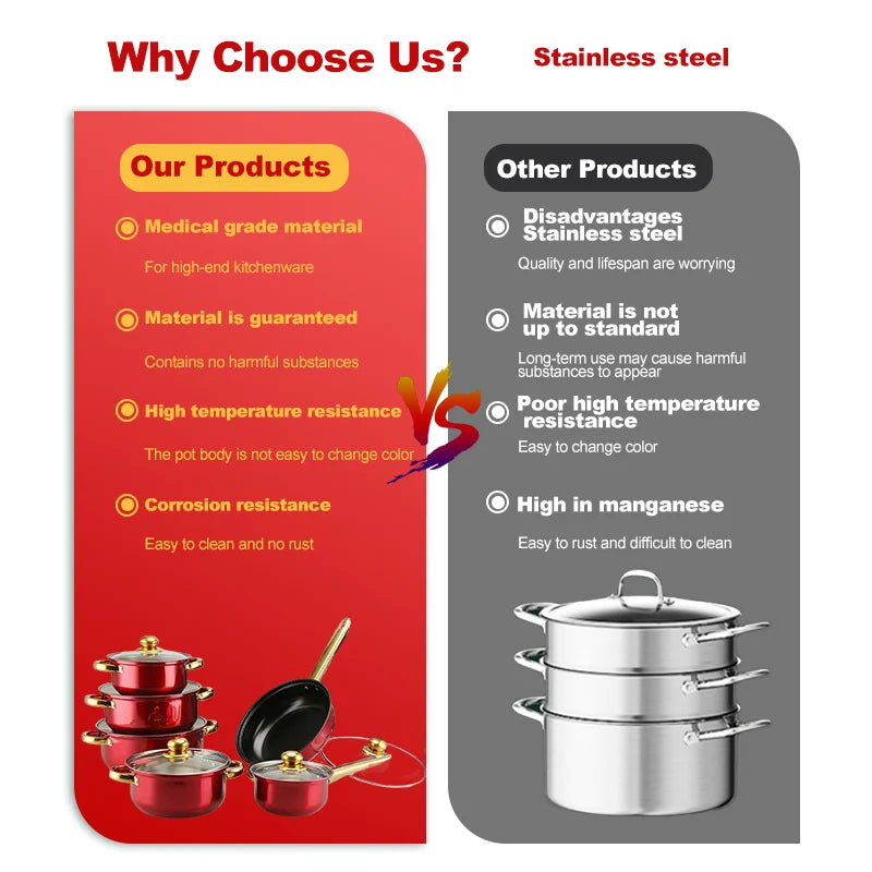 12-Piece Stackable Non-Stick Cookware Set with Glass Lids.