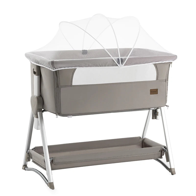 Gray Foldable Rocking Baby Sleeper with Free Shipping for Ages 0-6 M