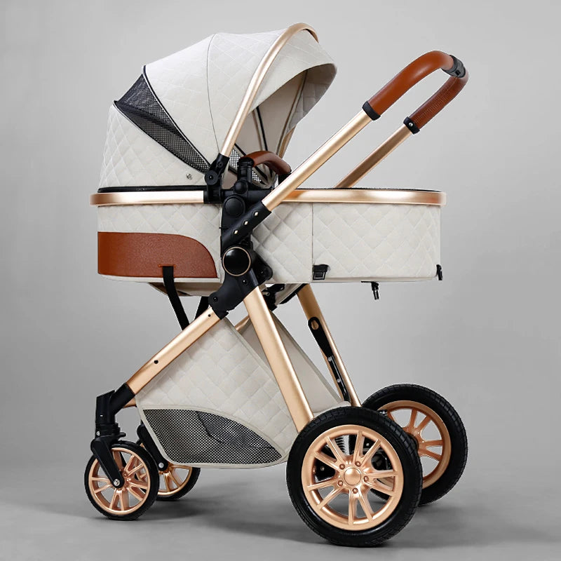 Luxury 3 in 1 Baby Stroller, Cradle and Infant Carrier with Multiple positions