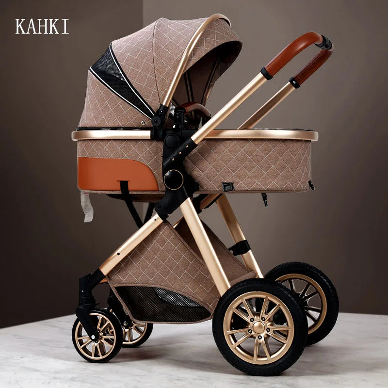Luxury 3 in 1 Baby Stroller, Cradle and Infant Carrier with Multiple positions