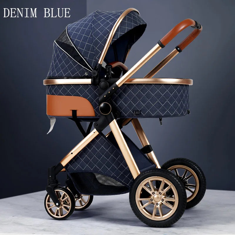 Luxury 3 in 1 Baby Stroller, Cradle and Infant Carrier with Multiple positions