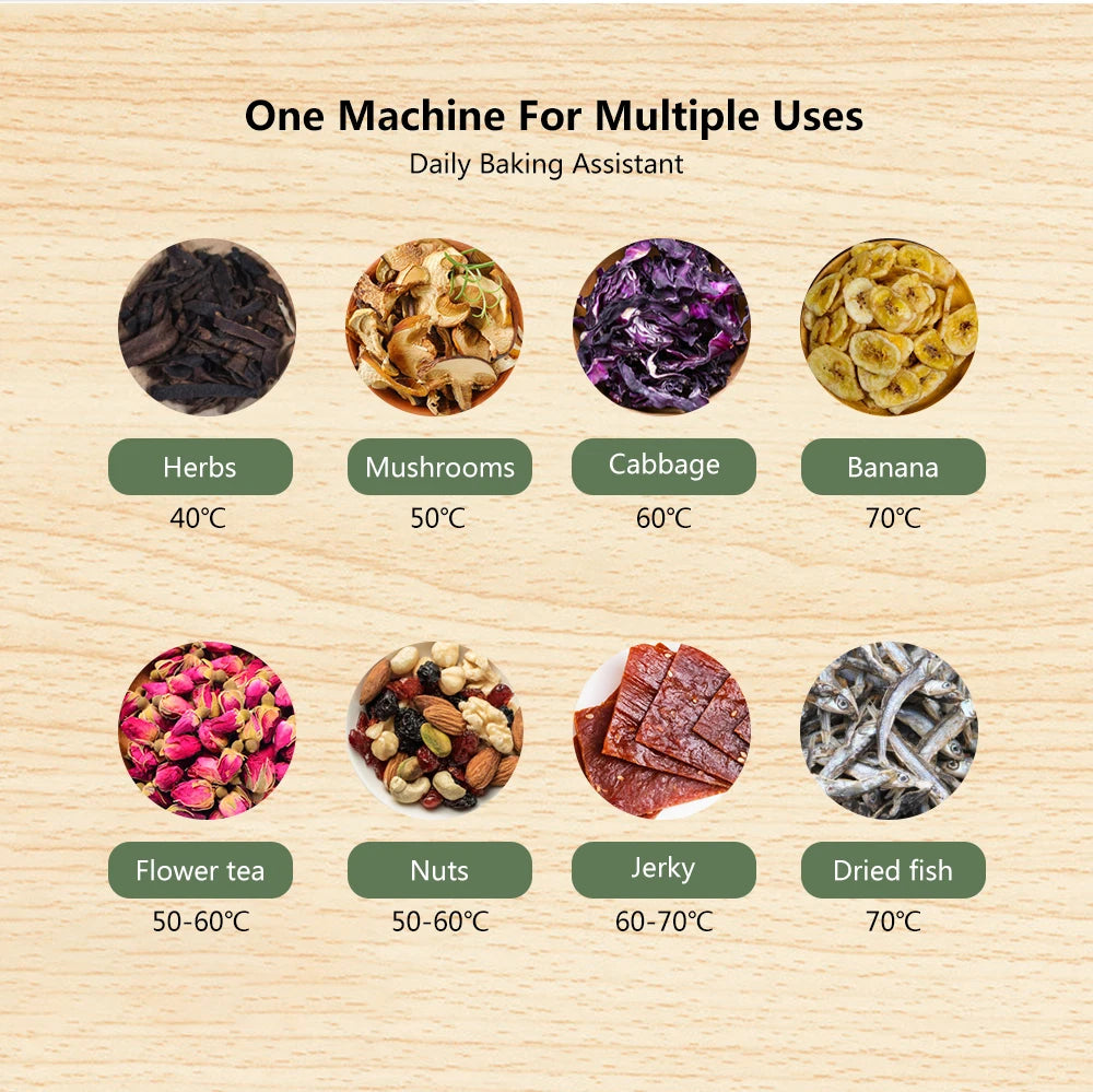 BPA FREE 5 Tray Food Dehydrator with Digital Timer and Temperature Control.