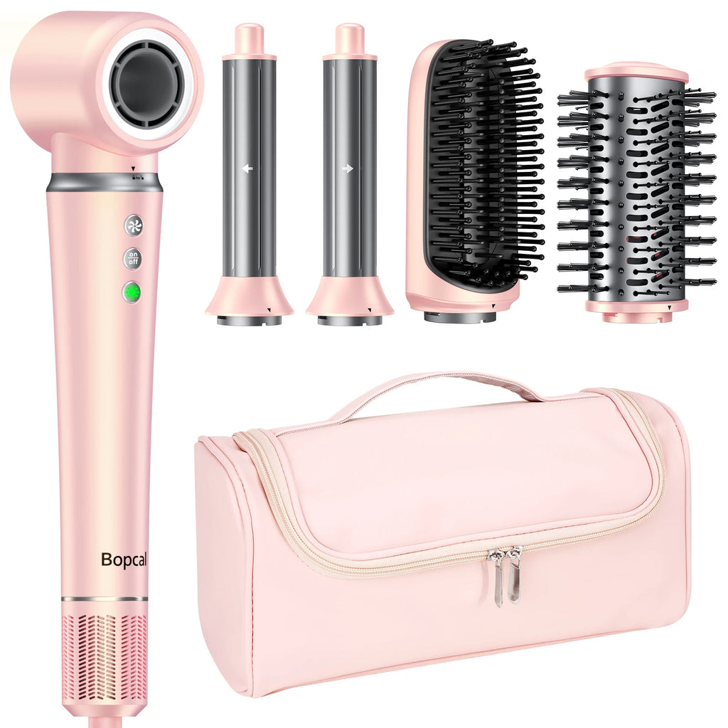 5-in-1 Styling System – Curl, Volumize, or Straighten with High-Speed Hot Air Styling Brush including Travel Bag