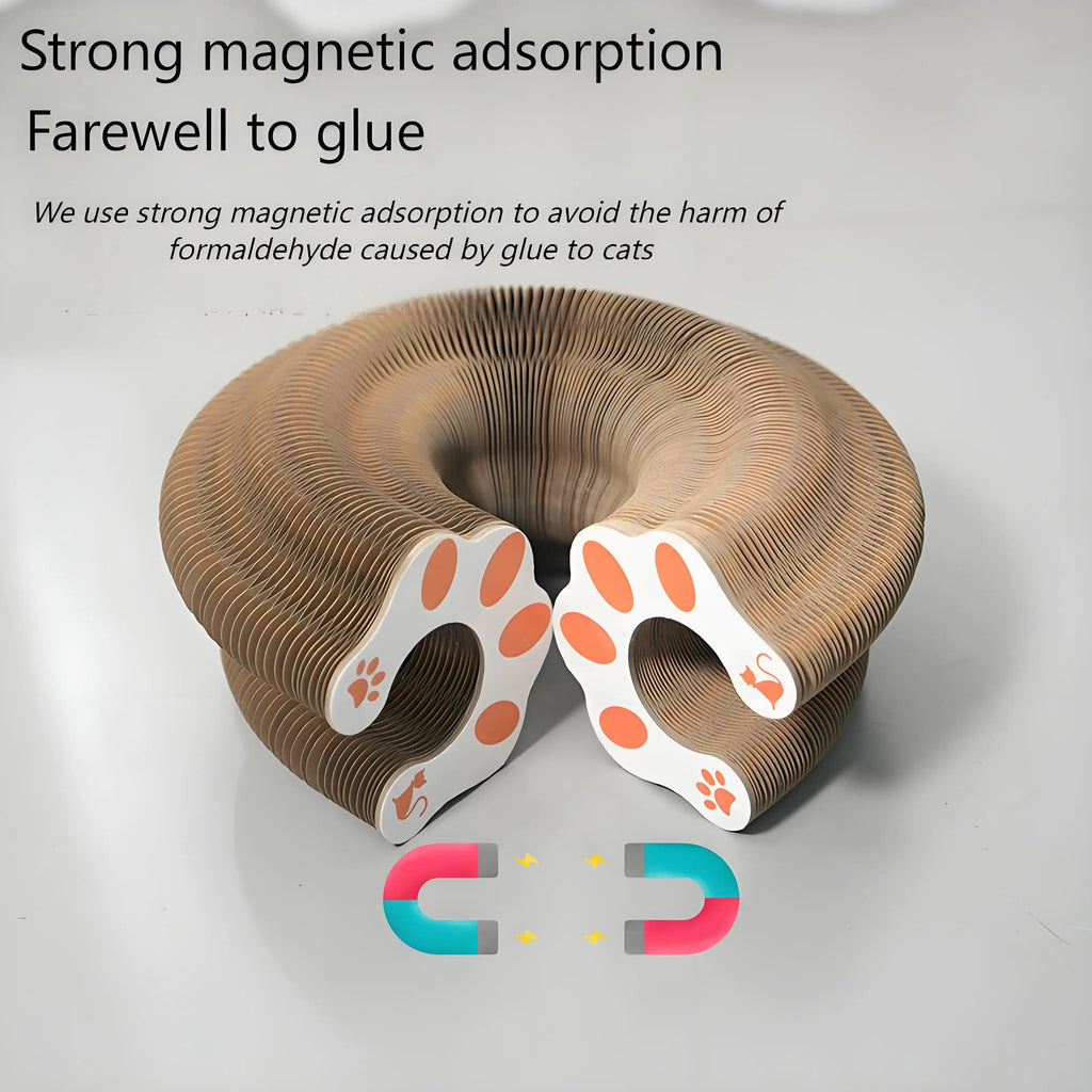 Corrugated Wood Cat Scratching Board with Bell Toy and a Variety of Shapes.