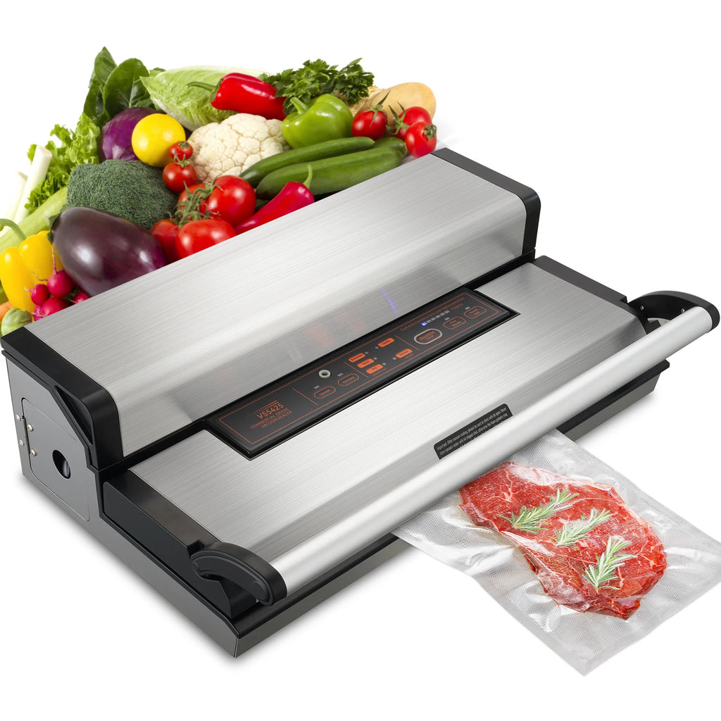 Multifunctional Commercial Vacuum Sealer Machine with Bag Roll Storage Cutter for Home Kitchen
