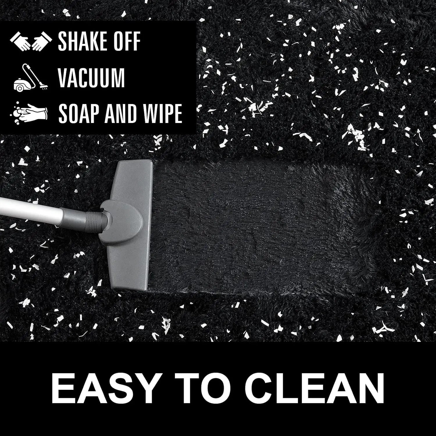 Fuzzy Non-Slip Area Rug for Multiple Rooms