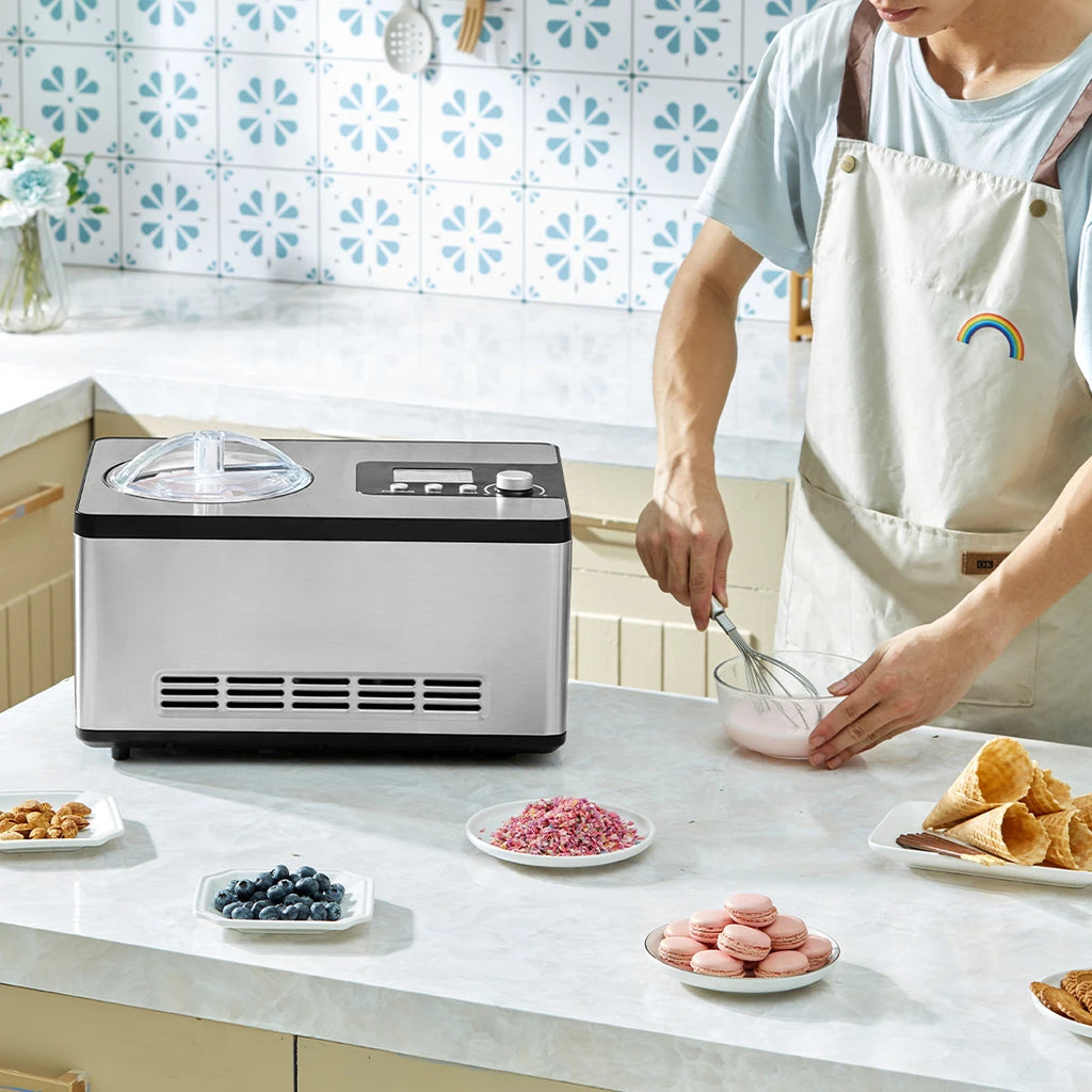 Automatic Ice Cream Maker with Built-in Compressor.