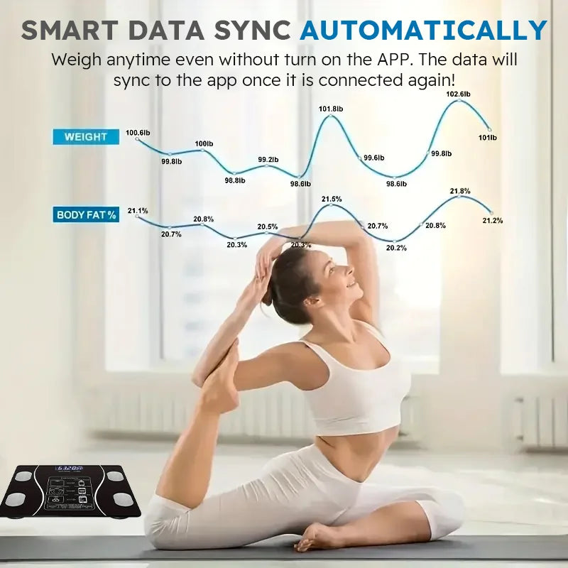 LED Digital Smart Weight Scale; Analyzes Body Composition