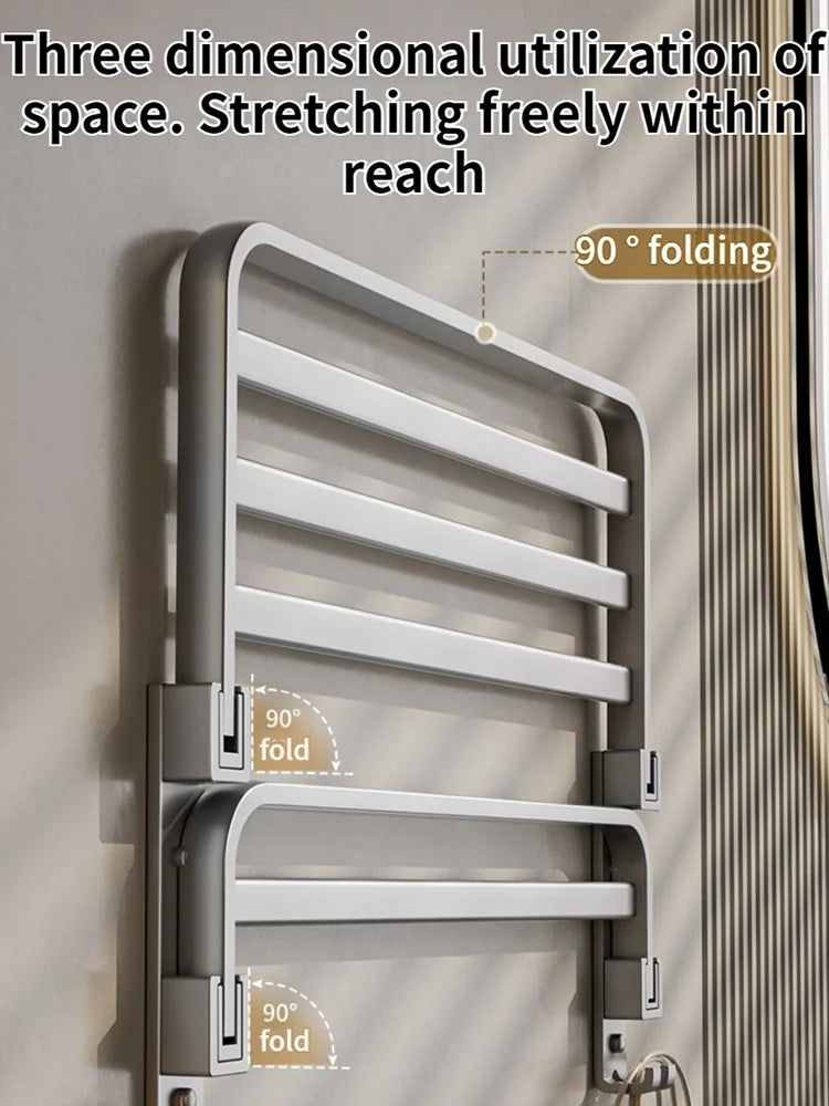 Wall Mounted Aluminum Towel and Storage Rack