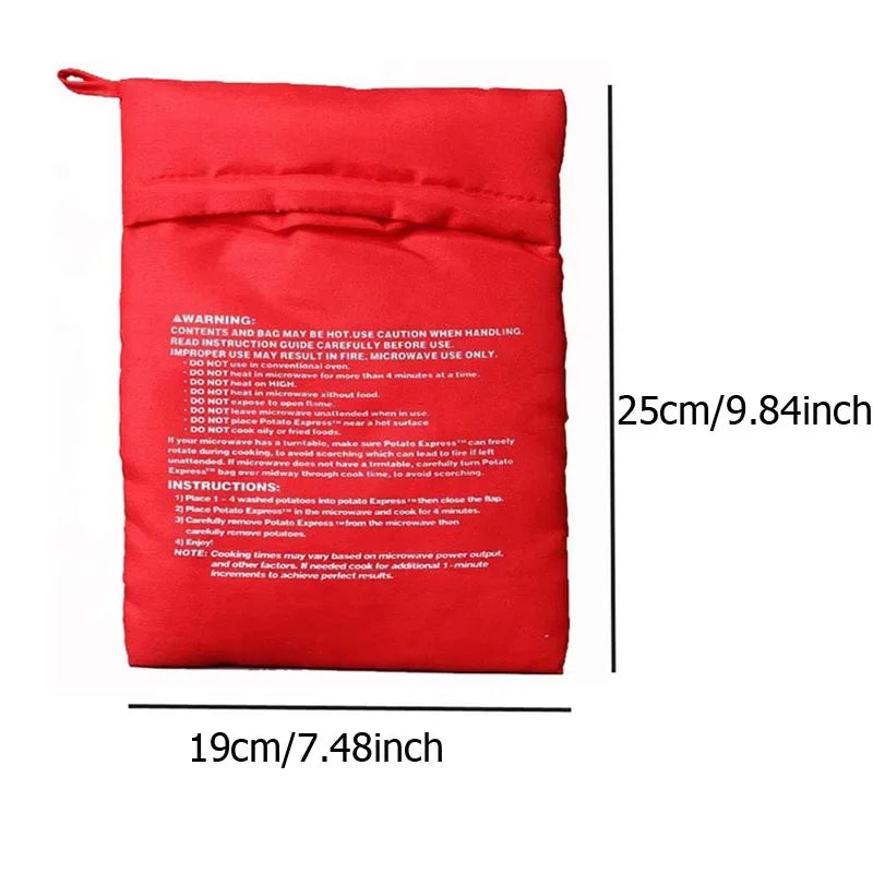 Microwave Reusable 4 Minute Potato Cooker Bag.