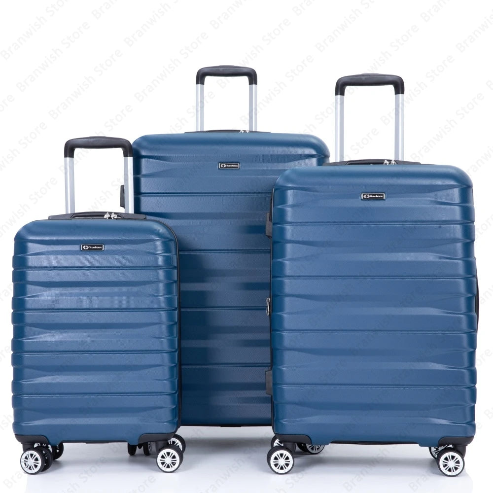 Lightweight Durable 3 Piece Expandable Luggage Set with TSA Lock and Spinner Wheels