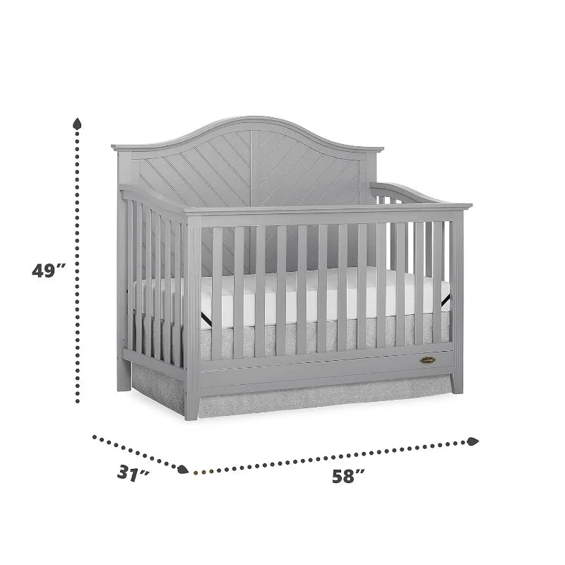 5-in-1 Full Size Convertible Crib in various colors.