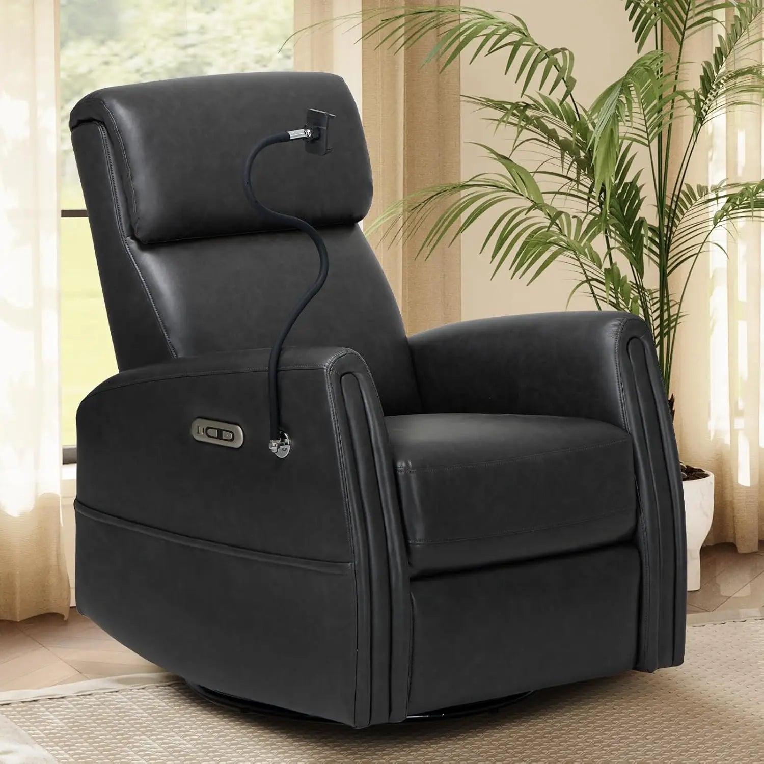 Electric Power Glider/Recliner with Swivel and Rocking Feature.