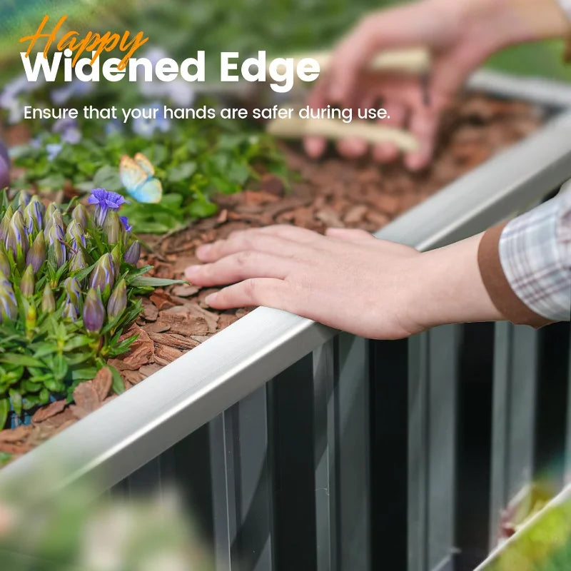 Raised Outdoor Garden Bed 68" x 36" x 12" (2 Pack) for Vegetables, Flowers, and Herbs