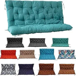 Cushion with Backrest for Outdoor 2-3 Seater Porch Swing.