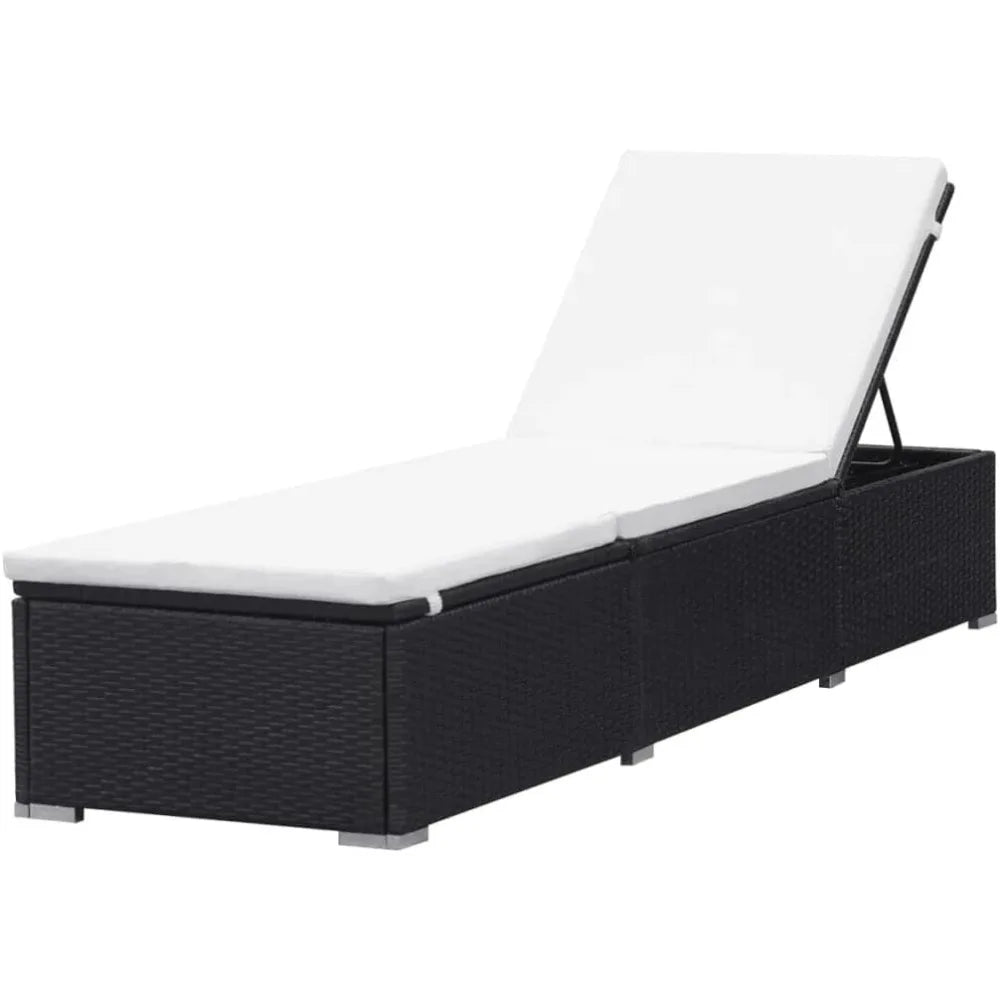 Poly Rattan Adjustable and Durable Patio Sun Lounger