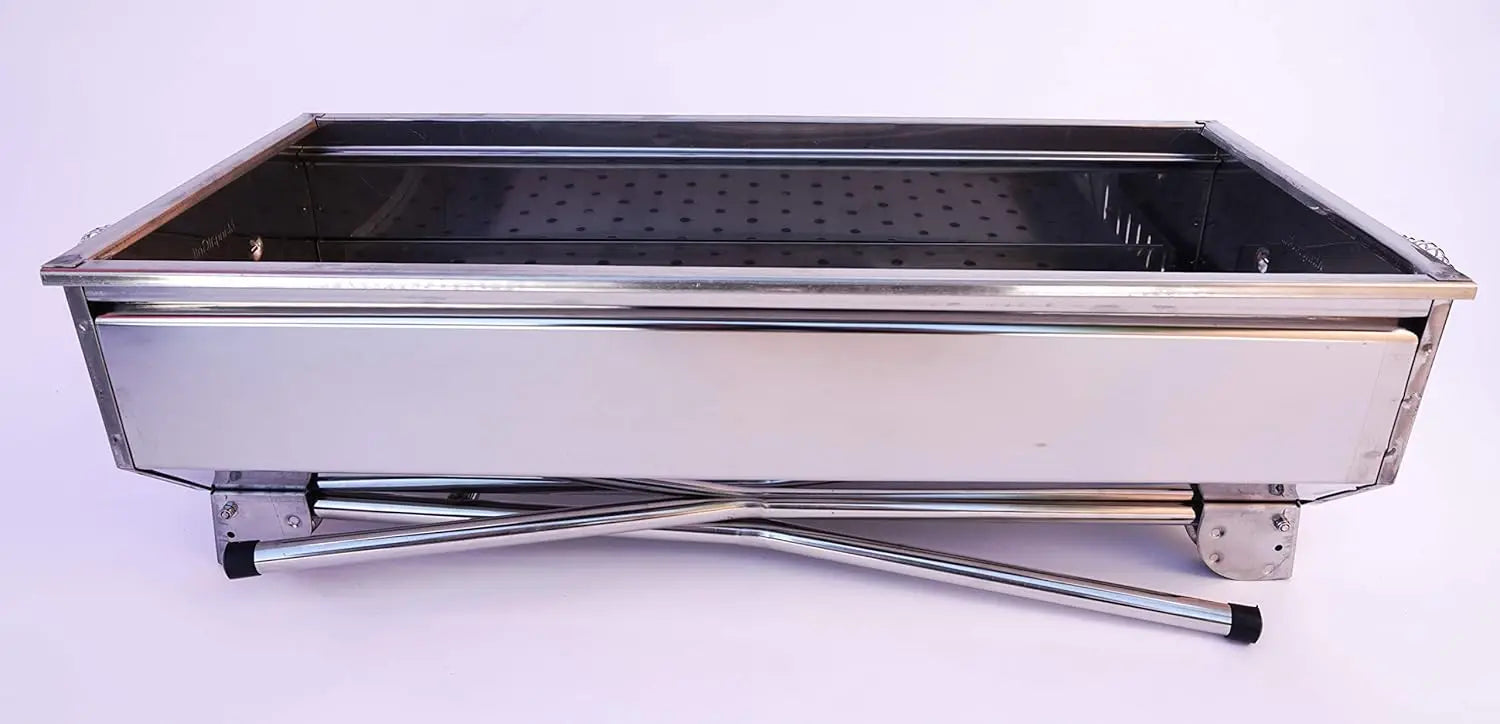 Stainless Steel Charcoal Grill with Shish Kabob Skewers