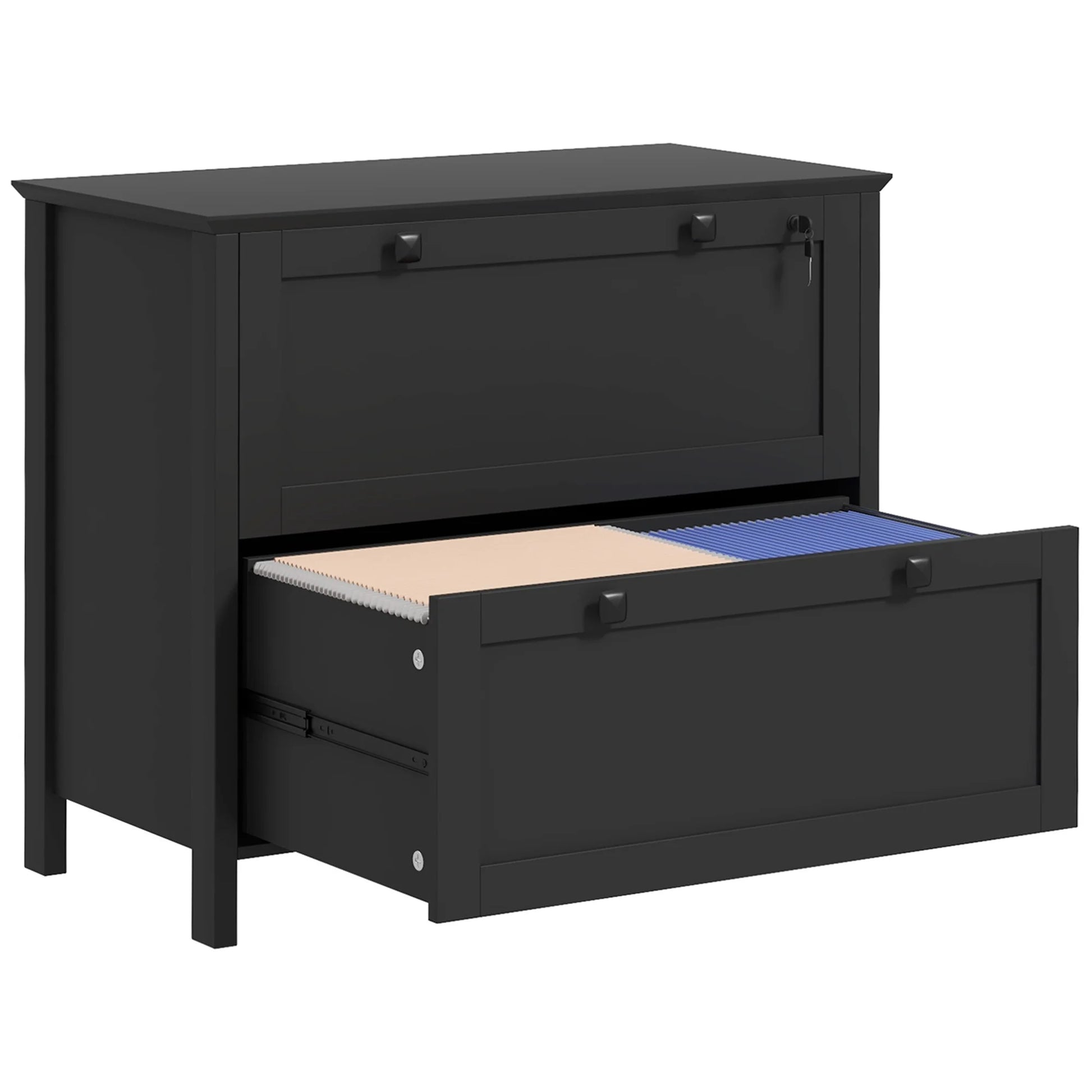 2 Drawer Lateral File Cabinet with Adjustable Hanging Bar.