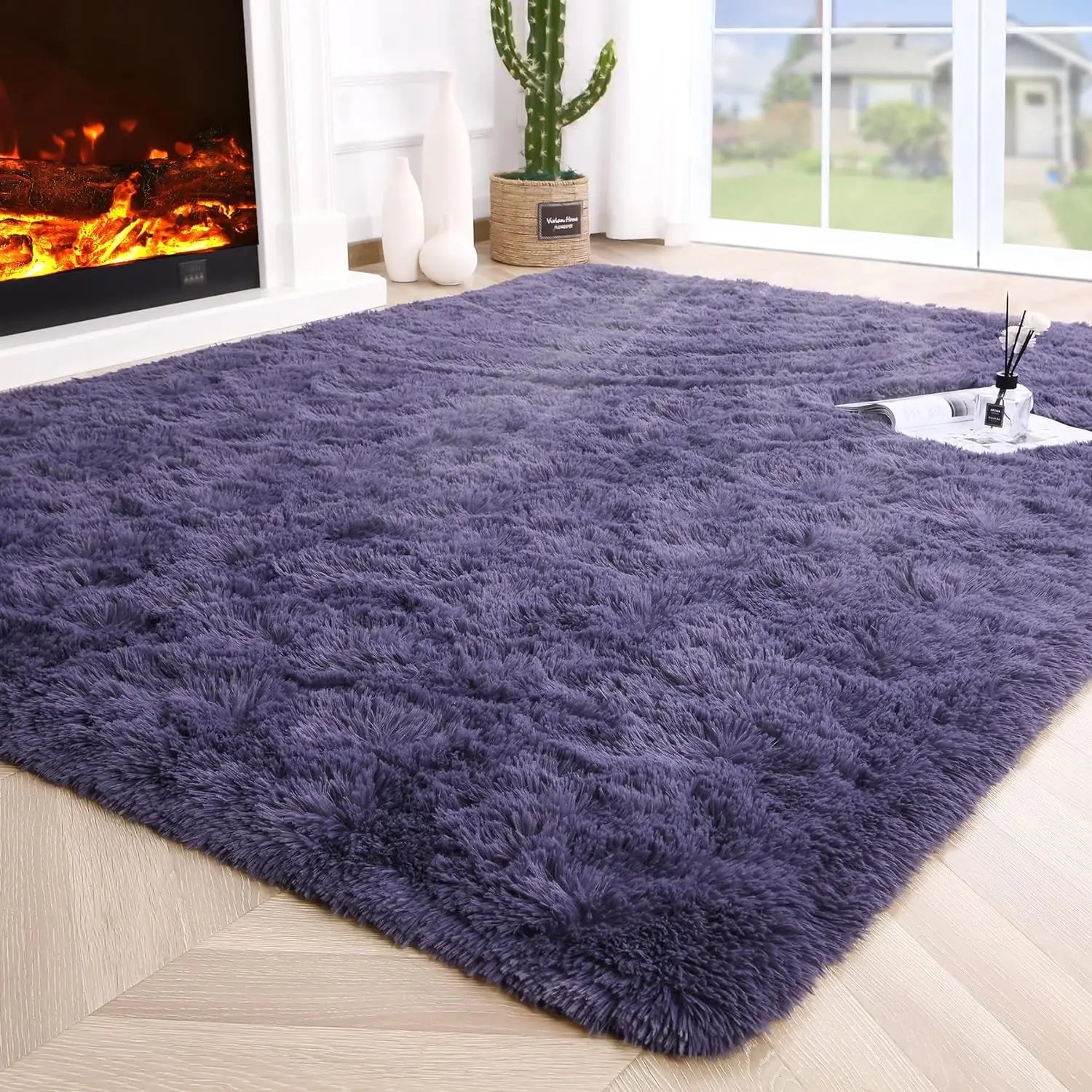 Fuzzy Non-Slip Area Rug for Multiple Rooms