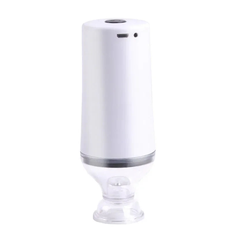 Reusable Electric Handheld Vacuum Sealer Pump with Zipper Bags for Food Storage or Sous Vide Bags.
