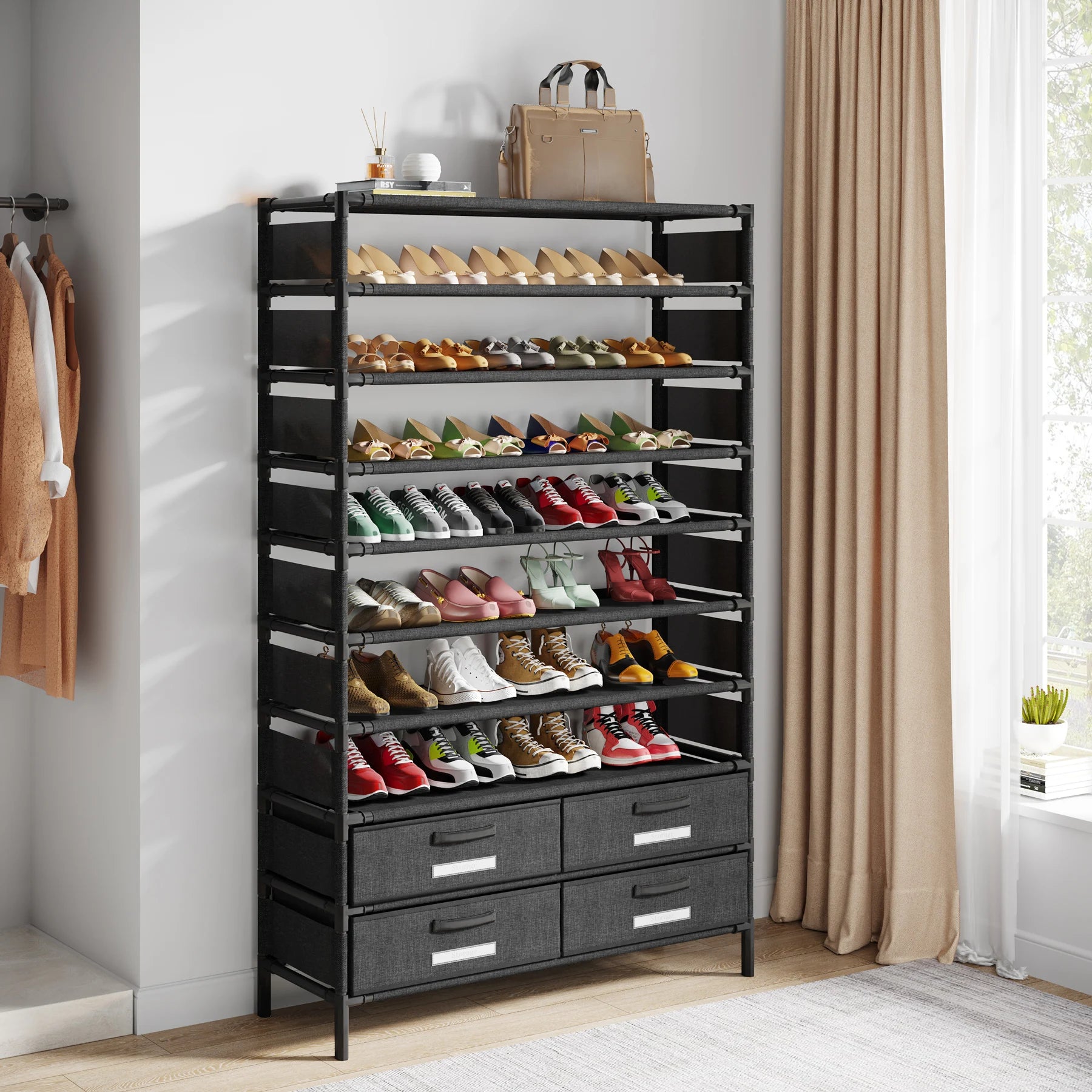 Large Multi-Use Storage Rack Organizer for  Shoes or Books