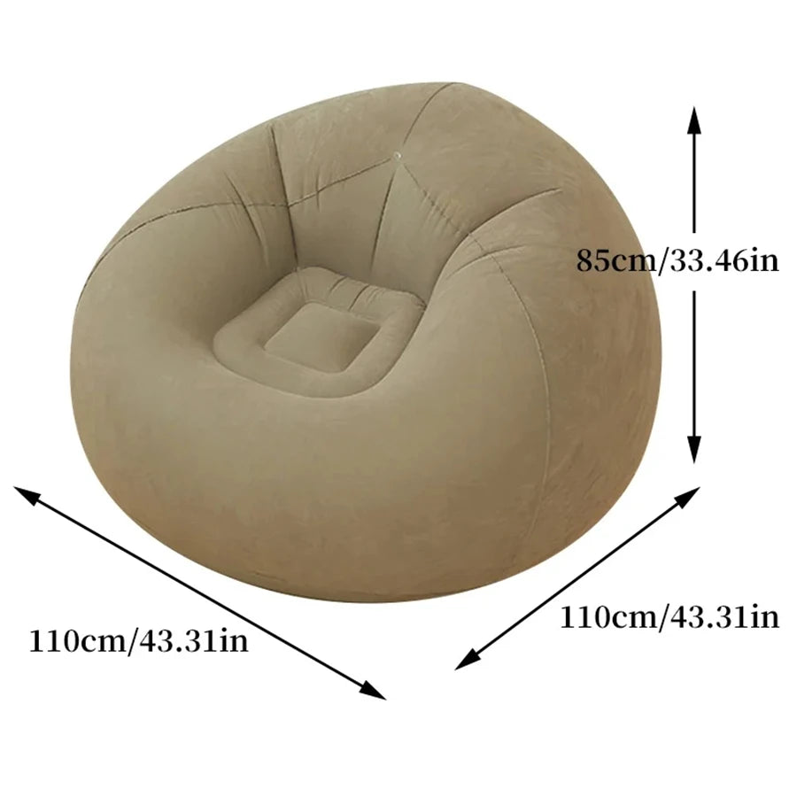 Large Soft and Comfortable Inflatable Sofa Bean Bag Chair with Air Pump Included.