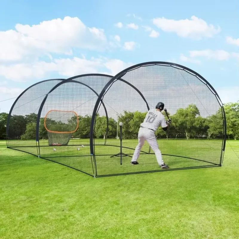 20 & 30 Ft. Backyard Fully Enclosed Netted Cage for Multi-Sport Training