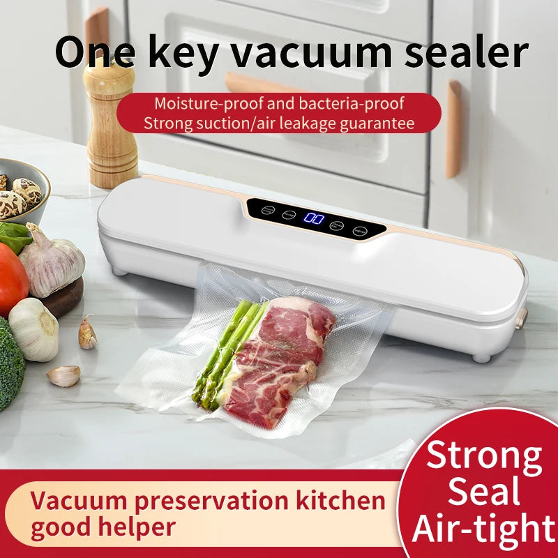LCD Touch Screen Automatic Vacuum Sealing Machine for Household Food.
