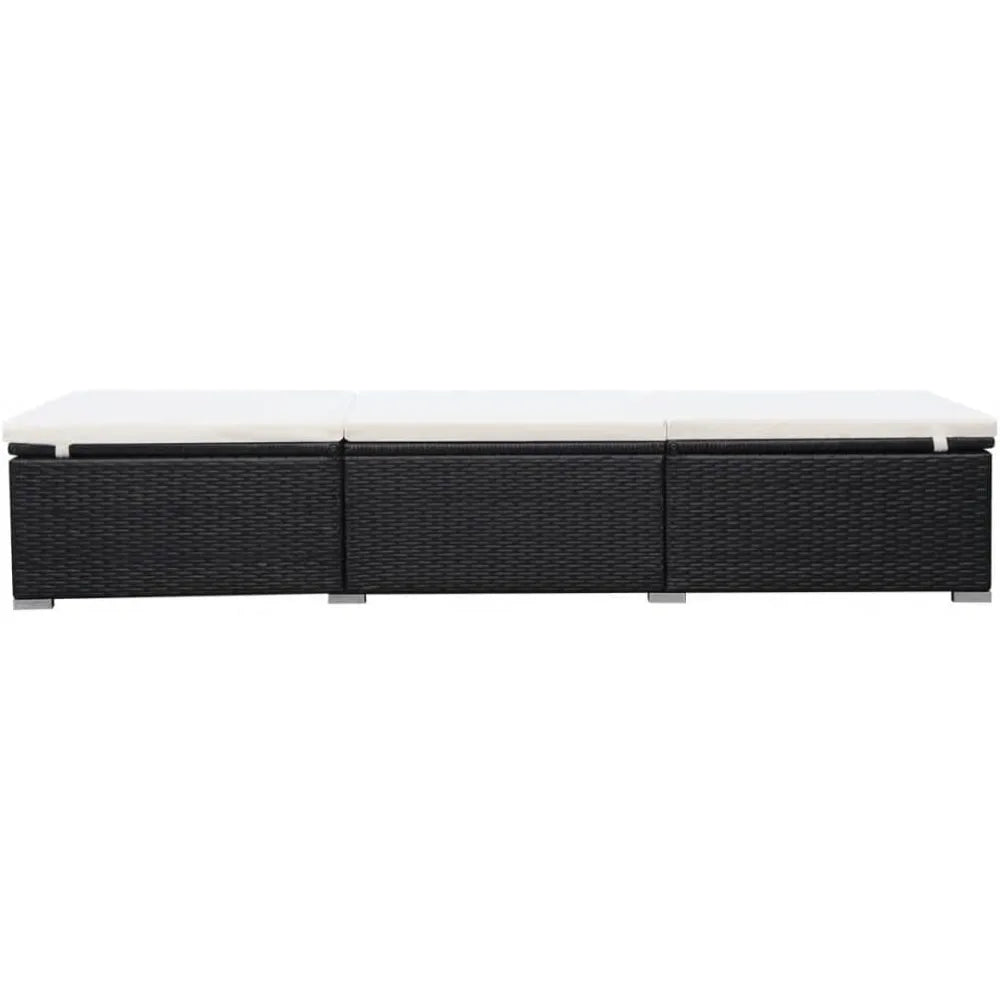 Poly Rattan Adjustable and Durable Patio Sun Lounger