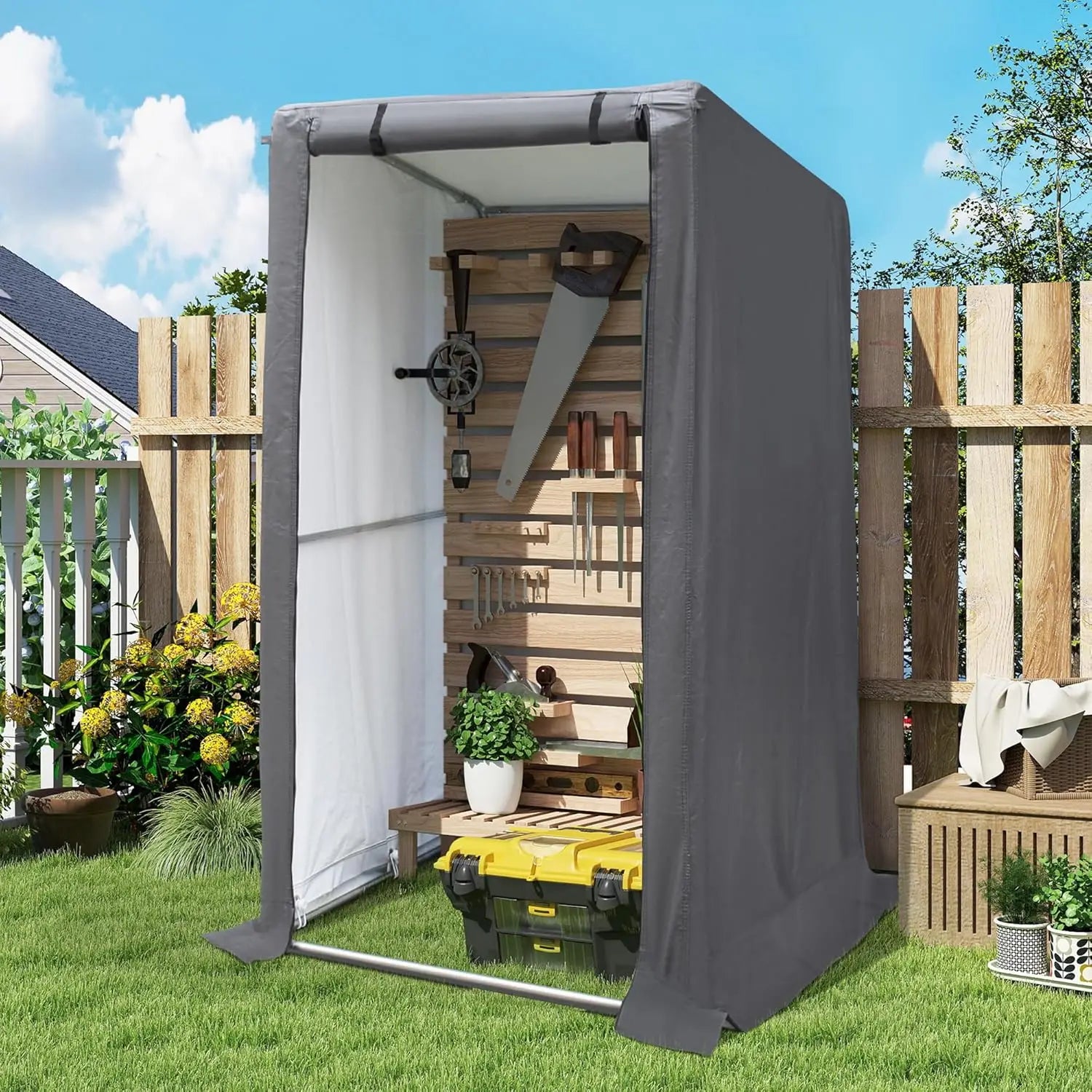 Heavy Duty Outdoor Fabric Storage Shed