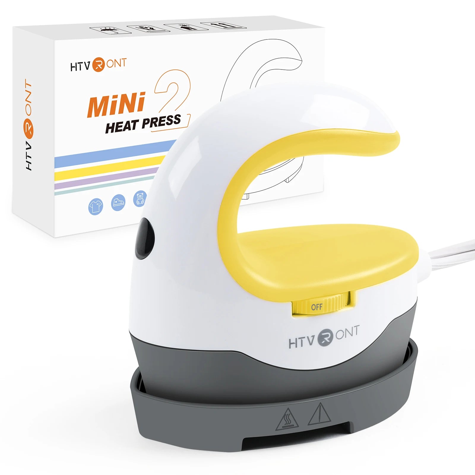 Portable Mini Heat Press Machine and Transfer Iron with Three Heat Settings