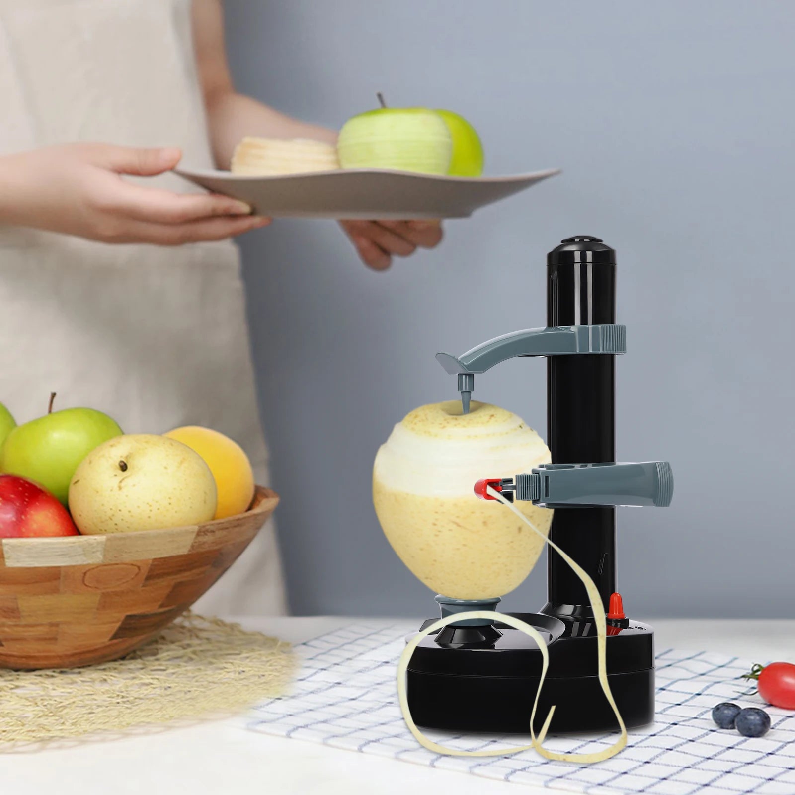 Multi-Function Electric or Battery Operated Fruit/Vegetable Peeler.