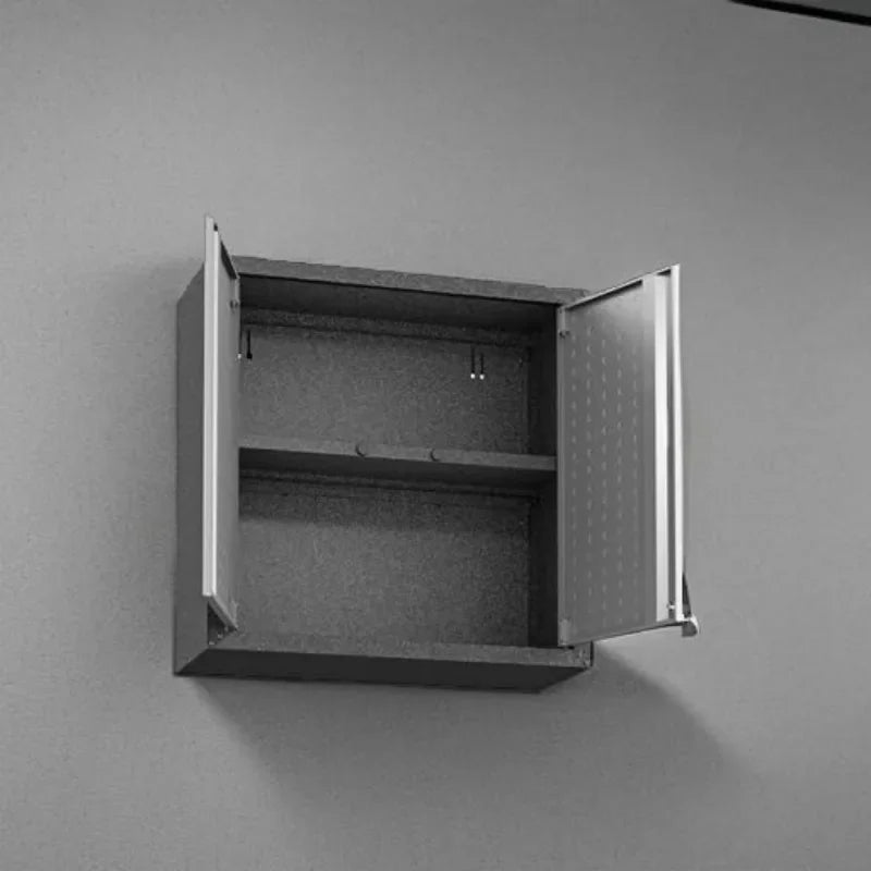 Black/Grey Wall Mount Floating Garage Storage Cabinet,