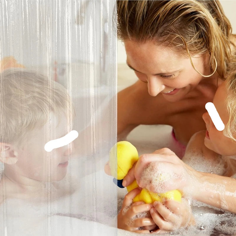 72" x 84" Extra Long Clear Plastic Waterproof Inside Shower Curtain Liner with Grommets and Magnets