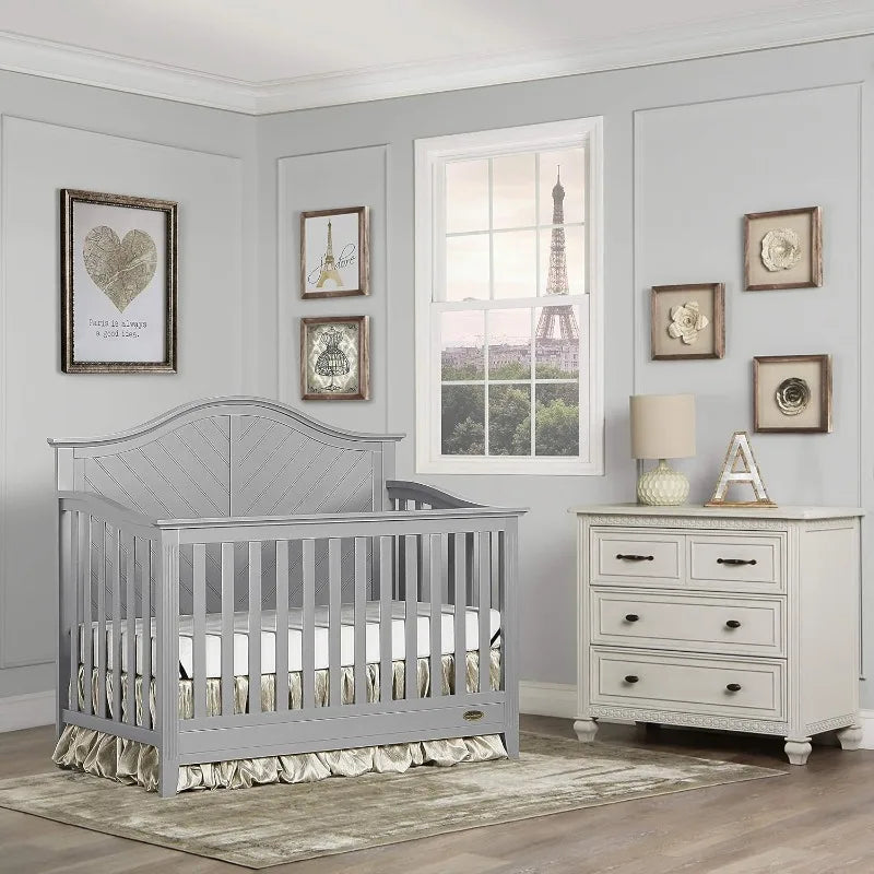 5-in-1 Full Size Convertible Crib in various colors.