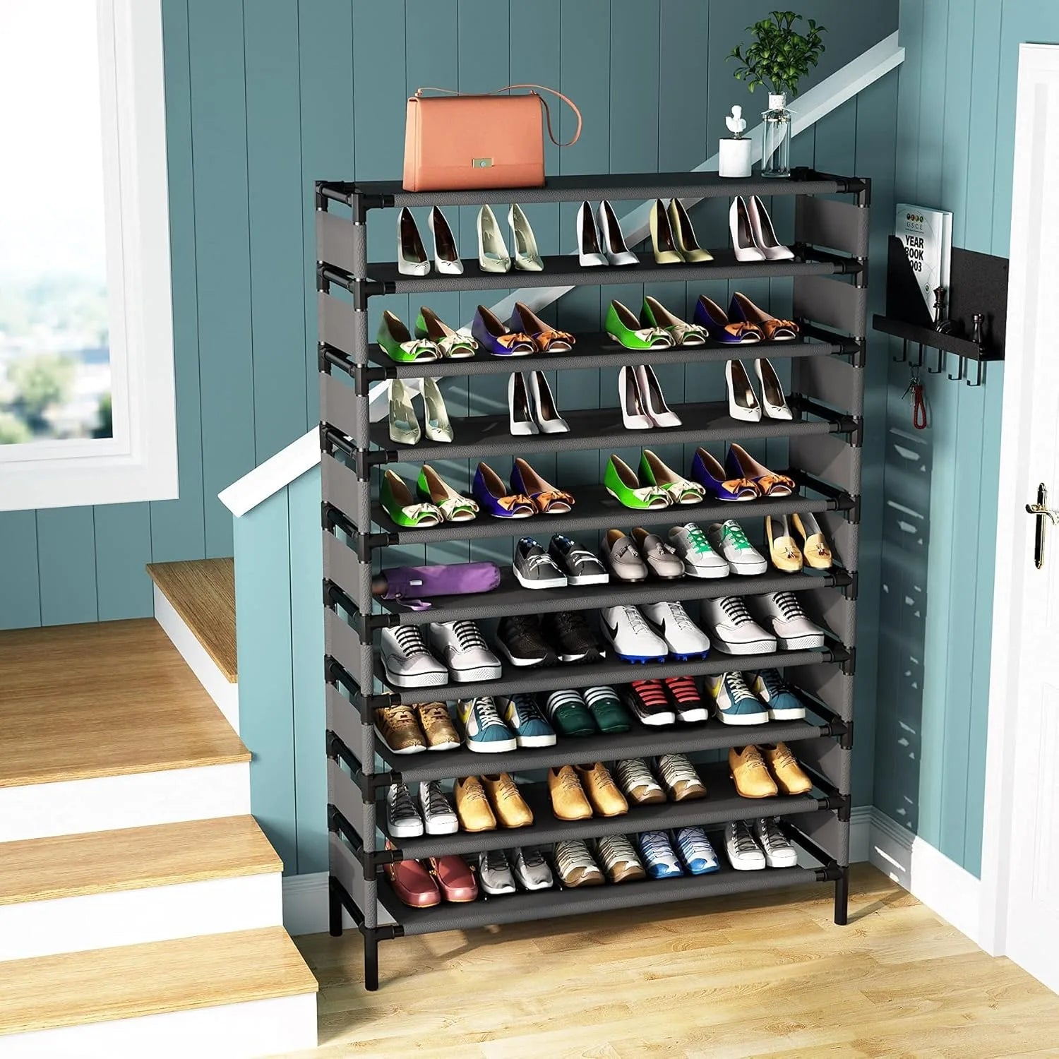 Large Multi-Use Storage Rack Organizer for  Shoes or Books