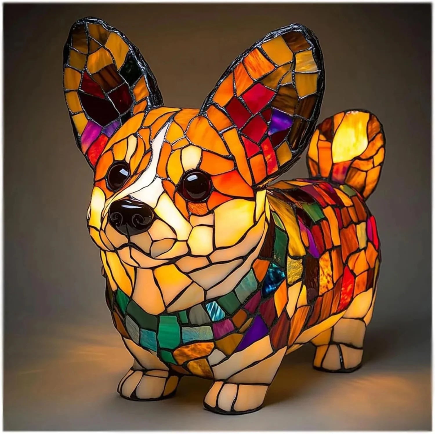 LED Various Dog Breeds Tabletop or Desktop Stained Resin Night Light