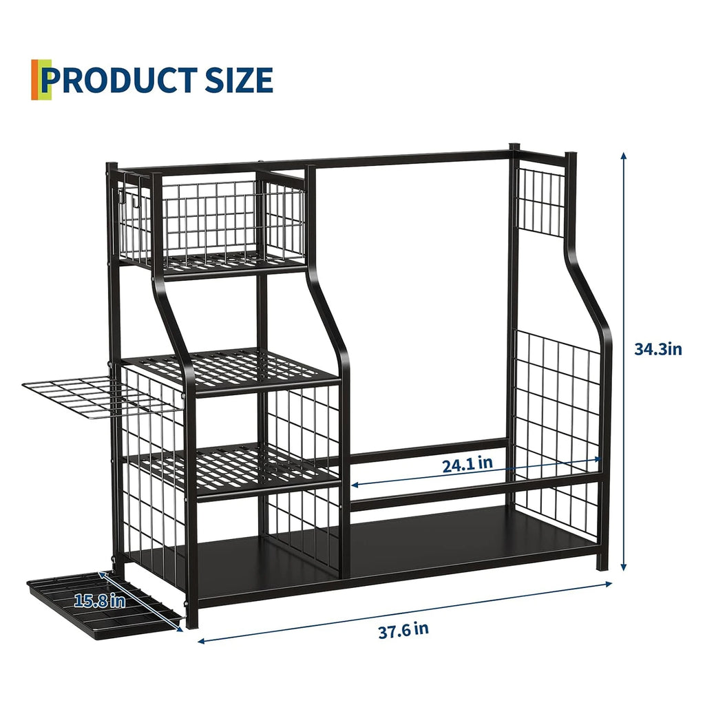 Golf Bag Storage Stand and Equipment Organizer