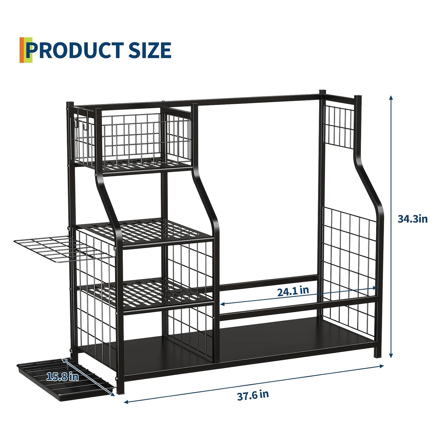 Golf Bag Storage Stand and Equipment Organizer