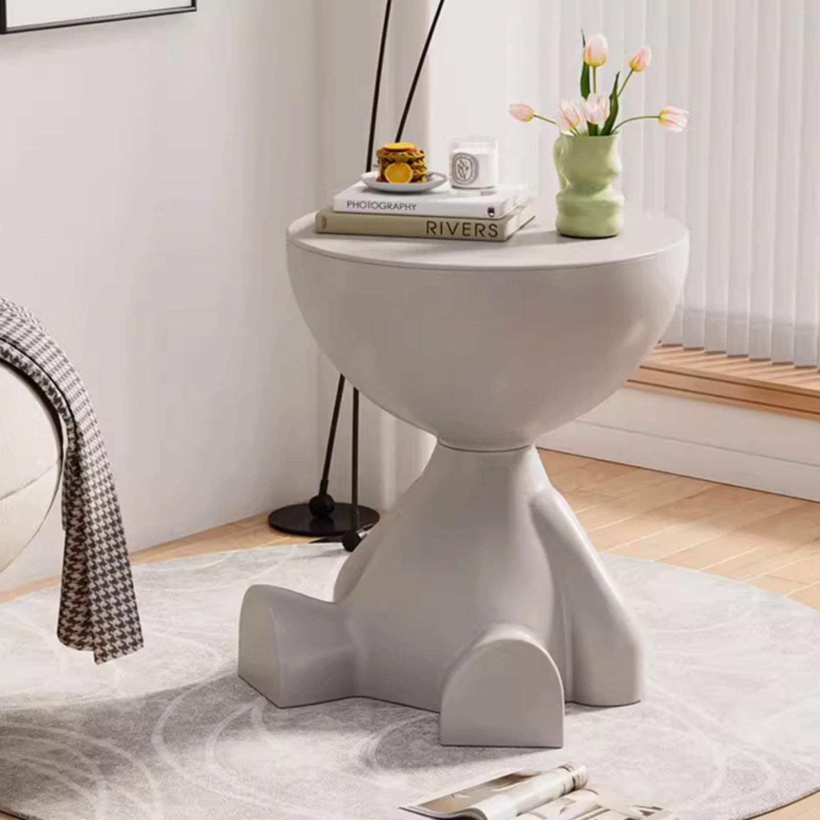 Small Round Multi-Use Coffee Table with Lift Off Top.