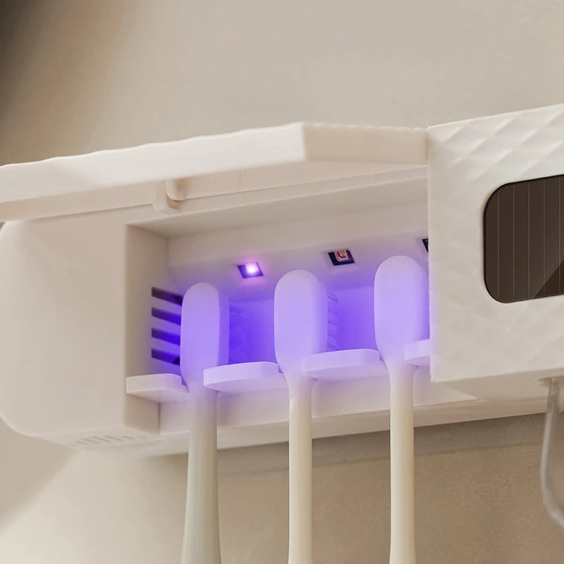 Wall Mounted Smart Toothbrush Sterilizer And Dispenser,