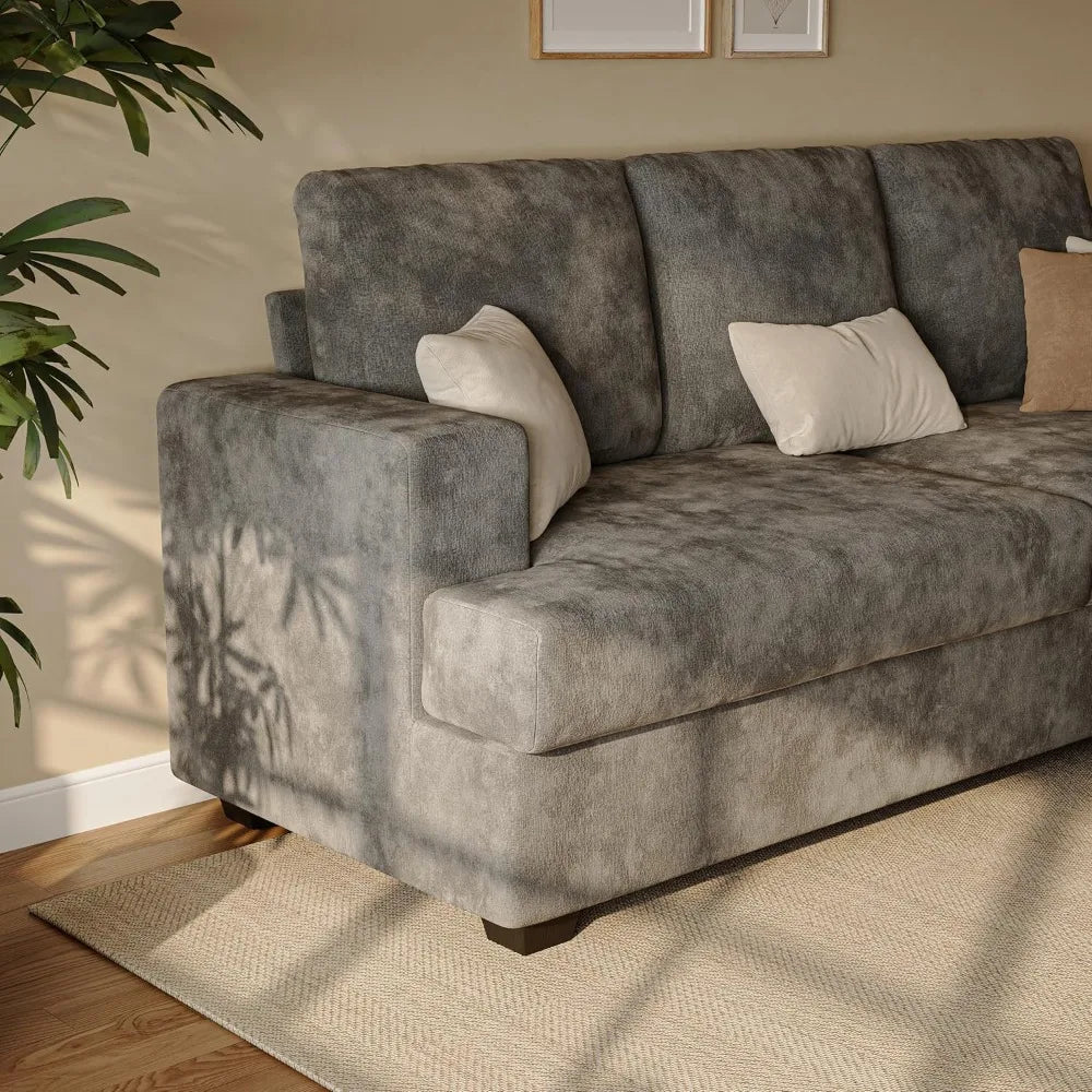 Seater Couches for Living Room Sofas Comfy Sectional Couch with 24" Deep Seat Loveseat Sofa for Small Apartment