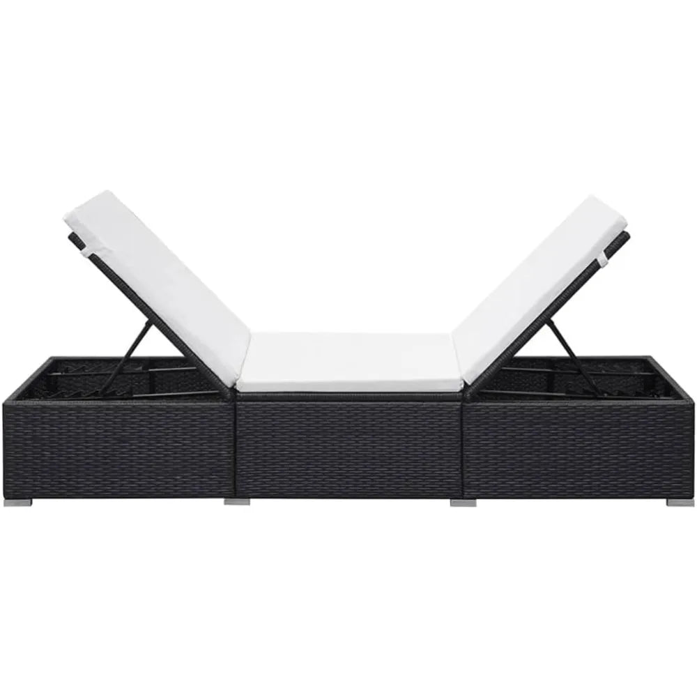 Poly Rattan Adjustable and Durable Patio Sun Lounger