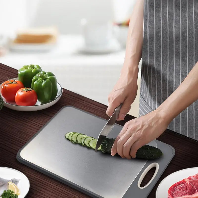 304 Stainless Steel Double-Sided Cutting Board.