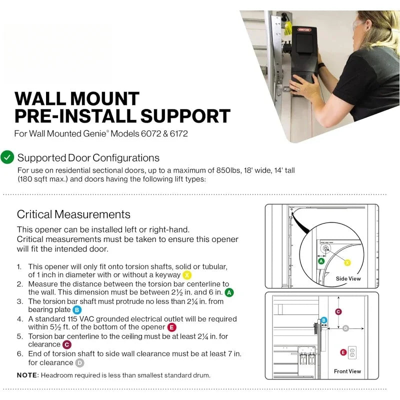 Wall Mount Smart Garage Door Opener.